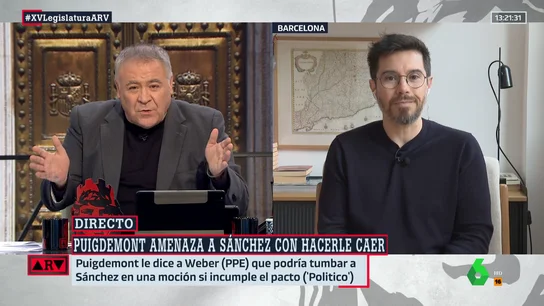 El análisis de Toni Aira sobre Puigdemont: "No está obligado a entenderse ni con uno ni con otros" El análisis de Toni Aira sobre Puigdemont: "No está obligado a entenderse ni con uno ni con otros"
