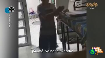 El ingenioso truco de un niño brasileño para terminar rápido los deberes: "Quisiera que fuera mi hijo"