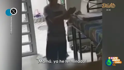 El ingenioso truco de un niño brasileño para terminar rápido los deberes: "Quisiera que fuera mi hijo"