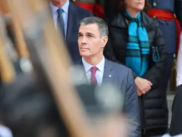 El presidente del Gobierno, Pedro Sánchez, durante la apertura solemne de la XV Legislatura