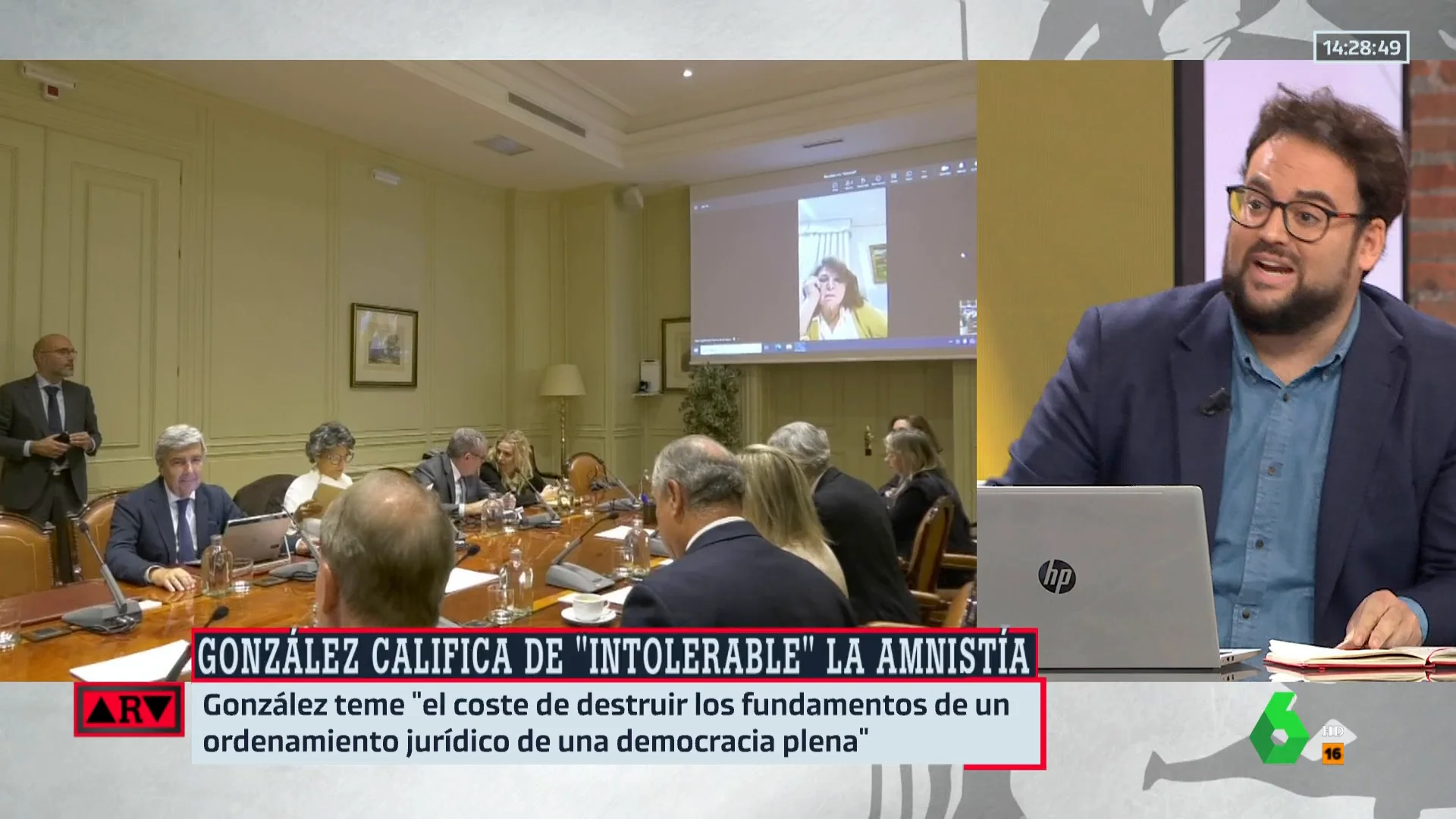 La crítica de Monrosi a los jueces: "Que dejen al Parlamento hacer las leyes, que es su trabajo"