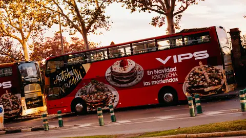 El autobús de las luces de Navidad de Madrid de Vips El autobús de las luces de Navidad de Madrid de Vips