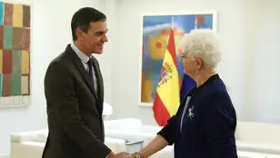 Pedro Sánchez con la embajadora de Israel en España