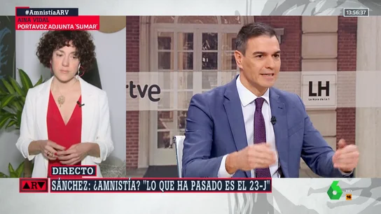 Aina Vidal responde a las declaraciones de Sánchez sobre la amnistía: "Lamento que crea que no es oportuna" Aina Vidal responde a las declaraciones de Sánchez sobre la amnistía: "Lamento que crea que no es oportuna"