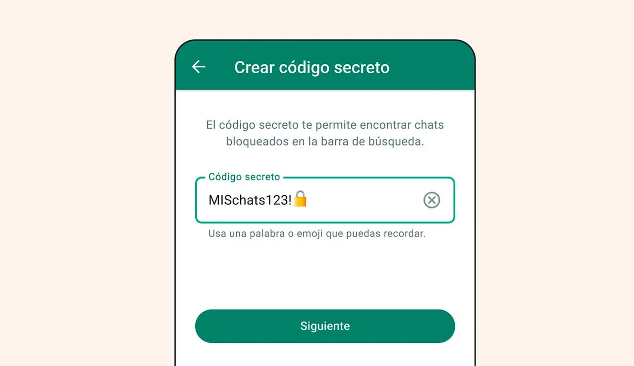 Nuevo código secreto de WhatsApp