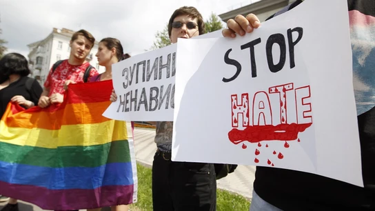 Imagen de archivo. Concentración en contra de la homofobia. Imagen de archivo. Concentración en contra de la homofobia.