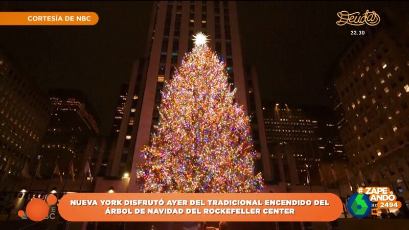 Ya es Navidad en Nueva York: así fue el encendido del árbol del Rockefeller Center