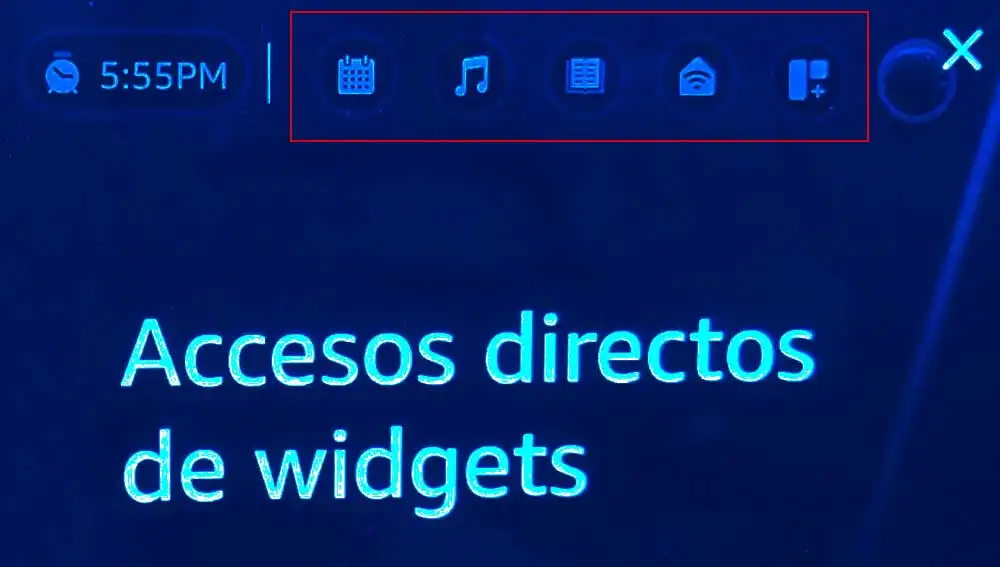 Accesos directos de widgets