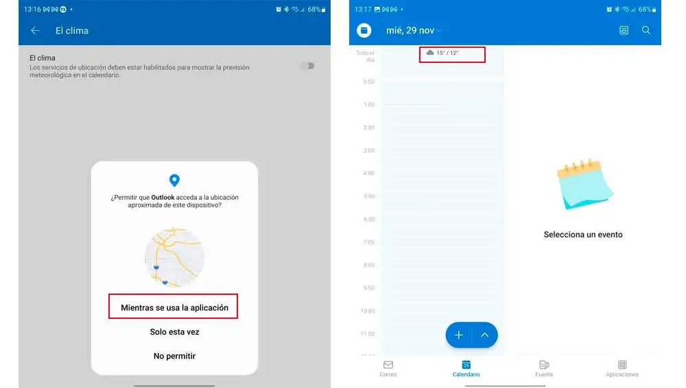 El clima en el calendario El clima en el calendario