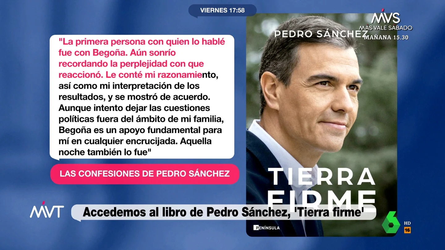 LaSexta accede al libro de Pedro Sánchez LaSexta accede al libro de Pedro Sánchez