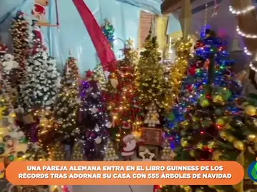 Una pareja bate un récord Guinness al decorar su casa con 555 árboles de Navidad: este es el resultado 
