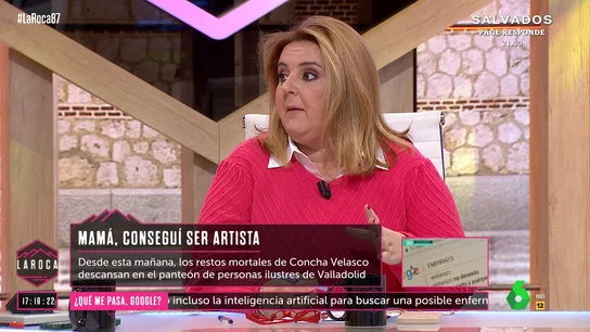 LA ROCA- La reflexión de Pilar Vidal sobre Concha Velasco: "Me da pena que en lo sentimental nunca tuvo suerte" LA ROCA- La reflexión de Pilar Vidal sobre Concha Velasco: "Me da pena que en lo sentimental nunca tuvo suerte"