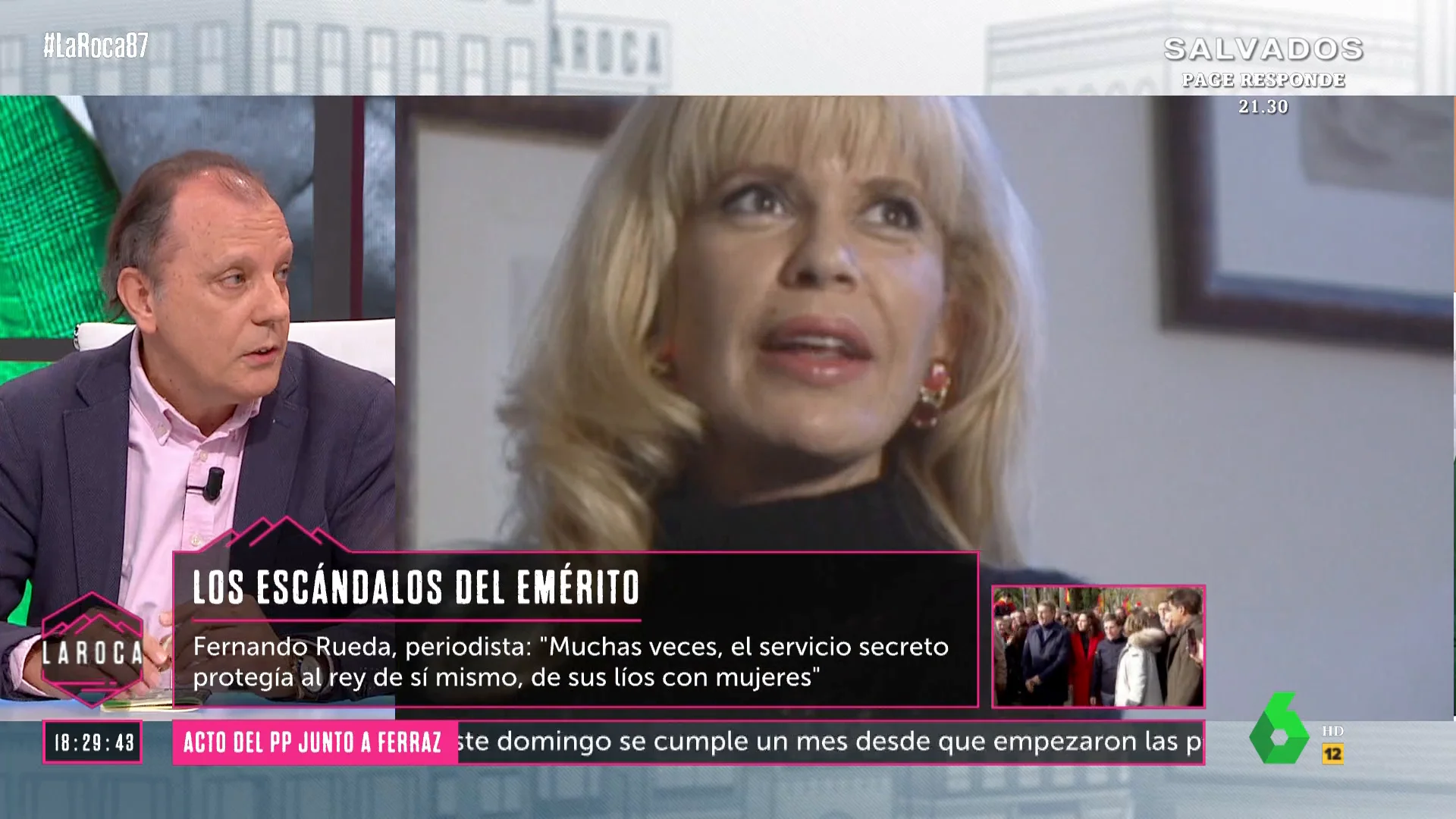 El periodista Fernando Rueda asegura que Bárbara Rey "chantajeó" al rey Juan Carlos durante 10 años