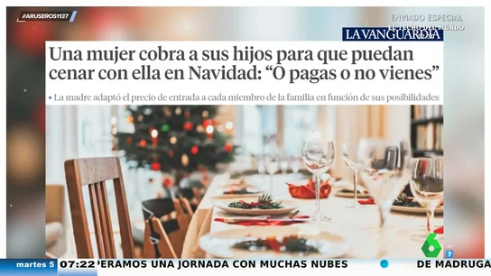 Una mujer obliga a pagar a su familia por ir a su cena de Navidad: este es el precio de la entrada según quién seas Una mujer obliga a pagar a su familia por ir a su cena de Navidad: este es el precio de la entrada según quién seas