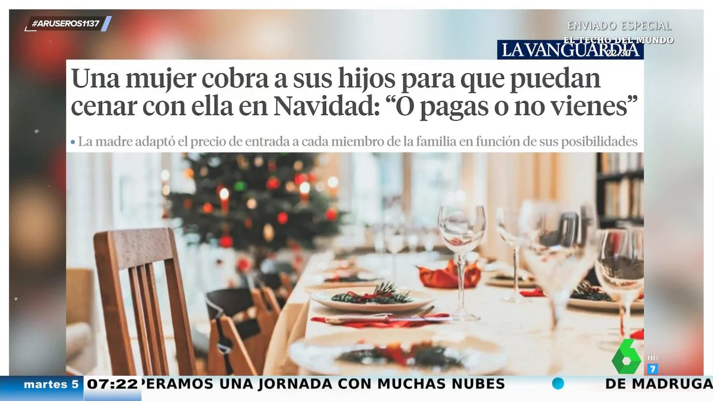 Una mujer obliga a pagar a su familia por ir a su cena de Navidad: este es el precio de la entrada según quién seas Una mujer obliga a pagar a su familia por ir a su cena de Navidad: este es el precio de la entrada según quién seas