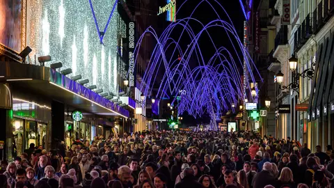 Calle Preciados de Madrid en Navidad Calle Preciados de Madrid en Navidad