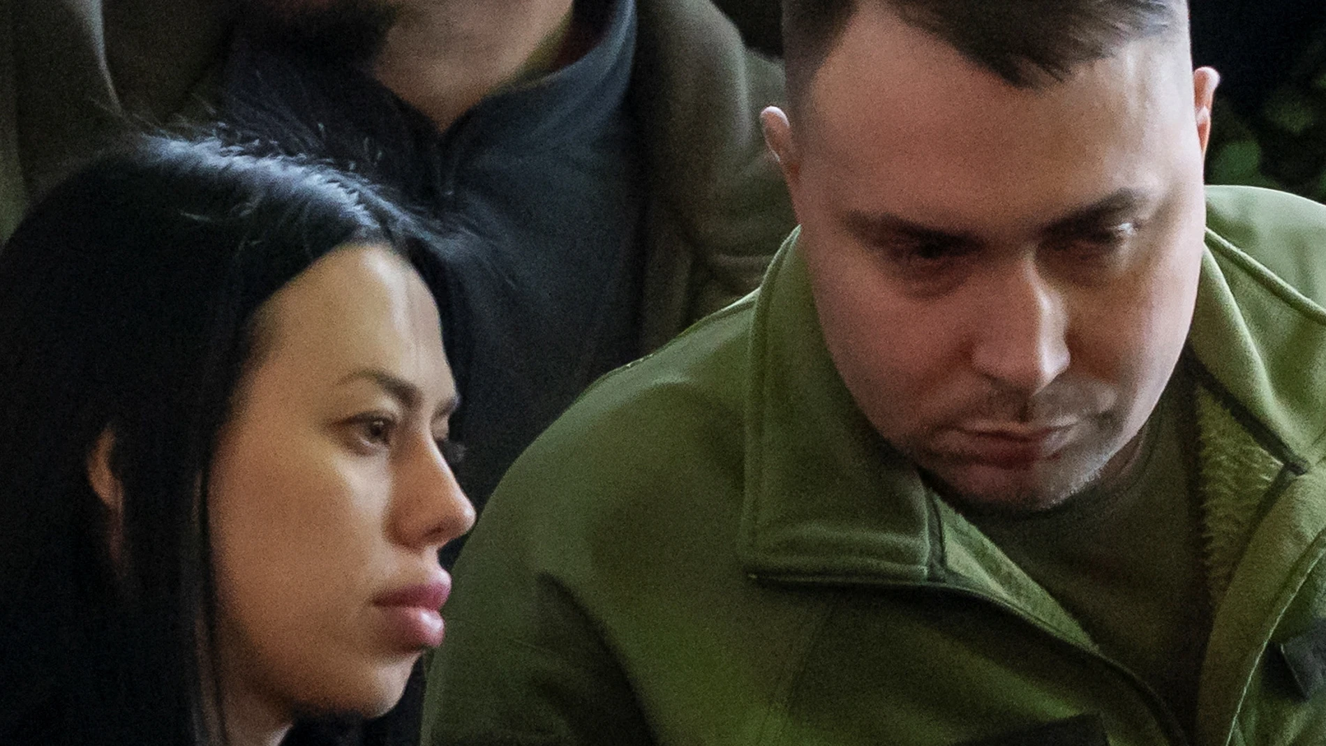 El jefe de la Inteligencia militar ucraniana, Kyrylo Budánov, y su esposa, Marianna Budánova