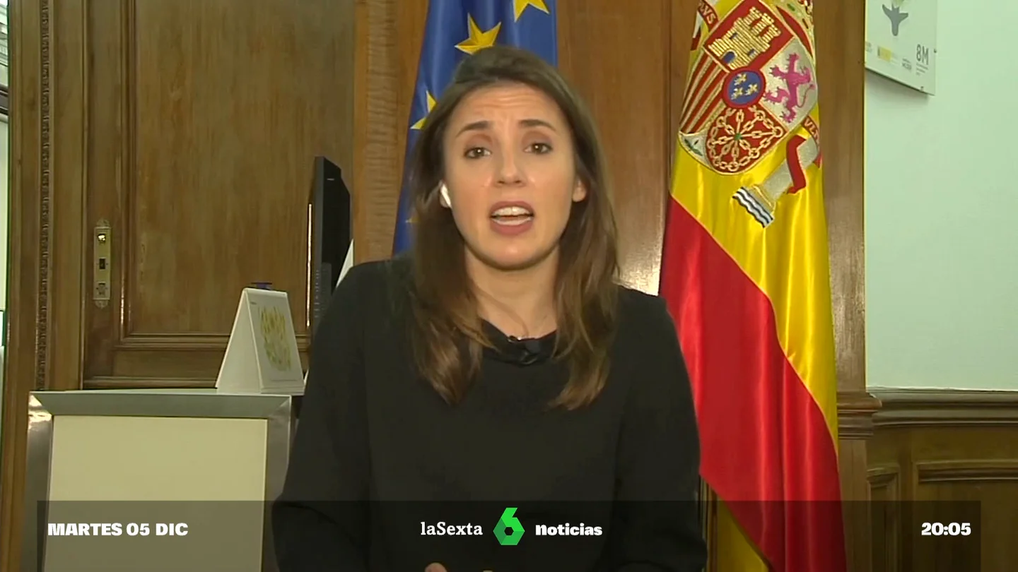 Irene Montero, en marzo de 2022 hablando de transfuguismo Irene Montero, en marzo de 2022 hablando de transfuguismo