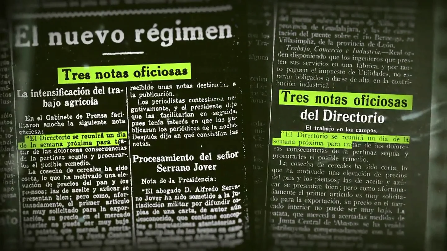 ¿Qué eran las famosas notas oficiosas de Primo de Rivera? En este vídeo, laSexta Columna analiza cómo hacía llegar el dictador Miguel Primo de Rivera a la población su mensaje populista que, según el historiador Alejandro Quiroga, "es completamente parecido al que podemos oír hoy".