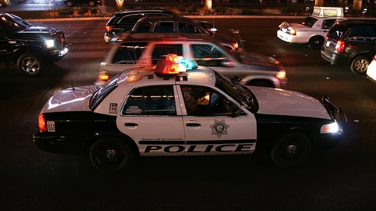 Imagen de archivo de un coche de Policía en Estados Unidos Imagen de archivo de un coche de Policía en Estados Unidos