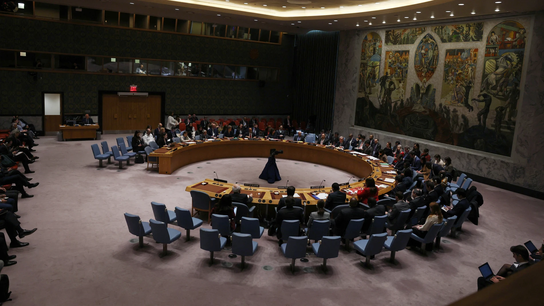 Plano general de la reunión del Consejo de Seguridad de la ONU, invocada por el secretario general António Guterres 