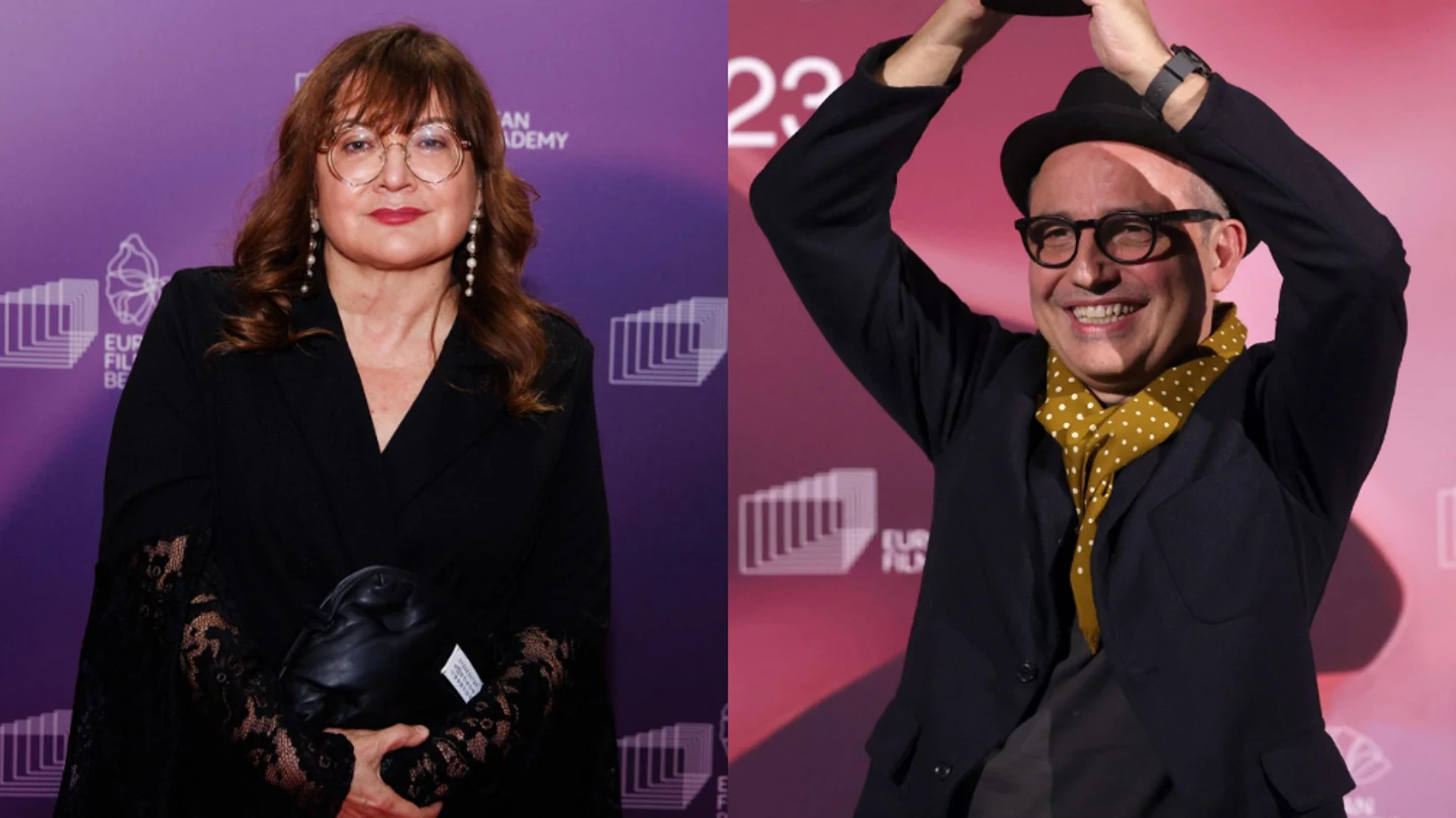 Isabel Coixet y Pablo Berger con sus premios Isabel Coixet y Pablo Berger con sus premios