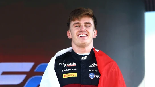 Theo Pourchaire, tras ganar en F2 Theo Pourchaire, tras ganar en F2