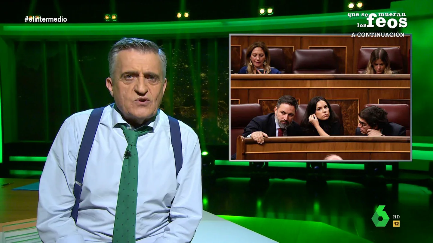 La contundente reflexión de Wyoming sobre las polémicas palabras de Abascal "La derecha debería de tener más cuidado y recordar que los discursos del odio generan odio y cuando te quieres dar cuenta hay un señor vestido de bisonte asaltando el poder legislativo", afirma Wyoming en este vídeo de El Intermedio.