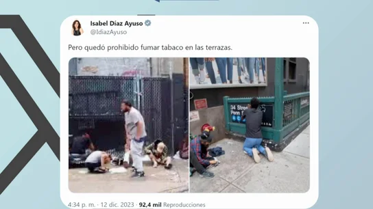 Los tuits de Ayuso vinculando el fentanilo con la prohibición de fumar Los tuits de Ayuso vinculando el fentanilo con la prohibición de fumar