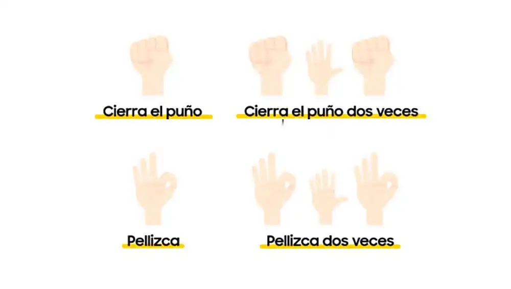 Gestos universales Samsung Galaxy Watch Gestos universales Samsung Galaxy Watch