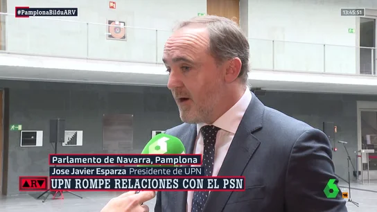 José Javier Esparza (UPN), sobre la moción de censura en Pamplona: "El PSOE ha cruzado una raya" José Javier Esparza (UPN), sobre la moción de censura en Pamplona: "El PSOE ha cruzado una raya"