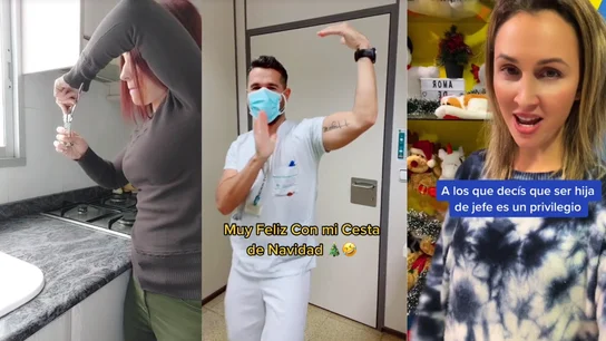 Capturas de los vídeos más divertidos de cestas de Navidad inexistentes de las empresas. Capturas de los vídeos más divertidos de cestas de Navidad inexistentes de las empresas.