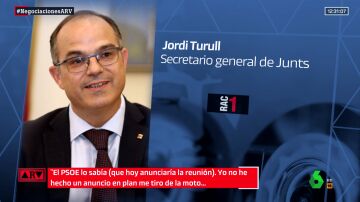 Turull dice que el PSOE sabía que anunciaría hoy la reunión entre Sánchez y Puigdemont