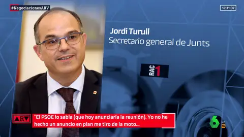 Turull dice que el PSOE sabía que anunciaría hoy la reunión entre Sánchez y Puigdemont