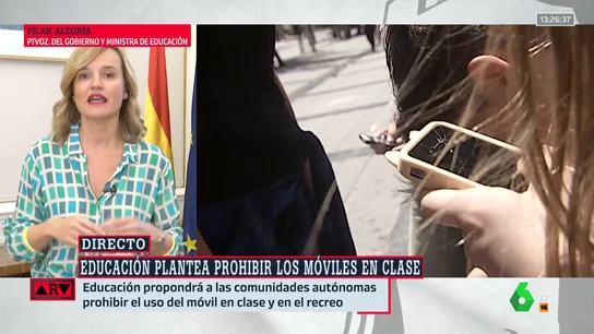 Pilar Alegría da las claves sobre la prohibición de los móviles en colegios e institutos Pilar Alegría da las claves sobre la prohibición de los móviles en colegios e institutos