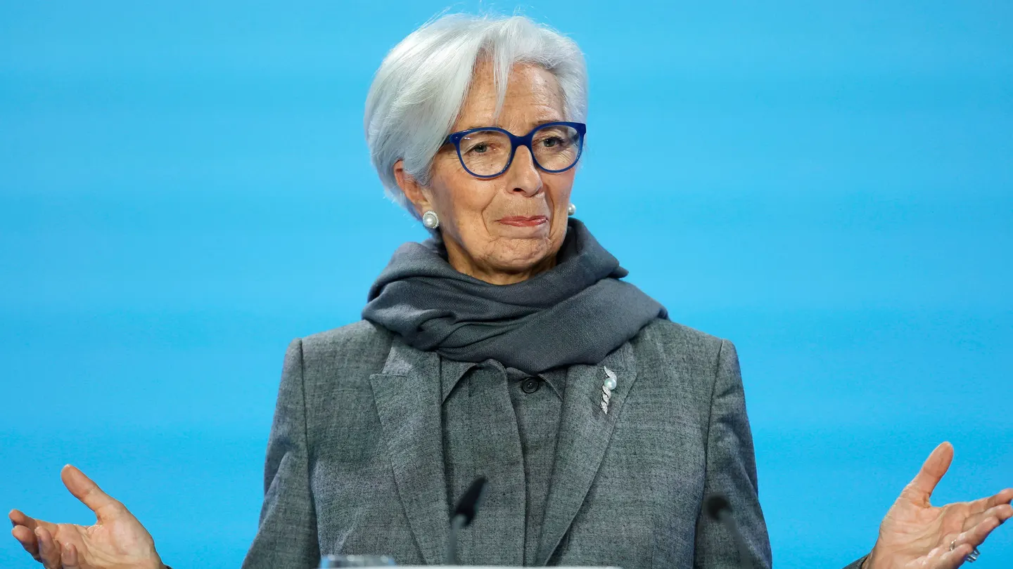 La presidenta del Banco Central Europeo (BCE), Christine Lagarde, en una rueda de prensa de este jueves. La presidenta del Banco Central Europeo (BCE), Christine Lagarde, en una rueda de prensa de este jueves.