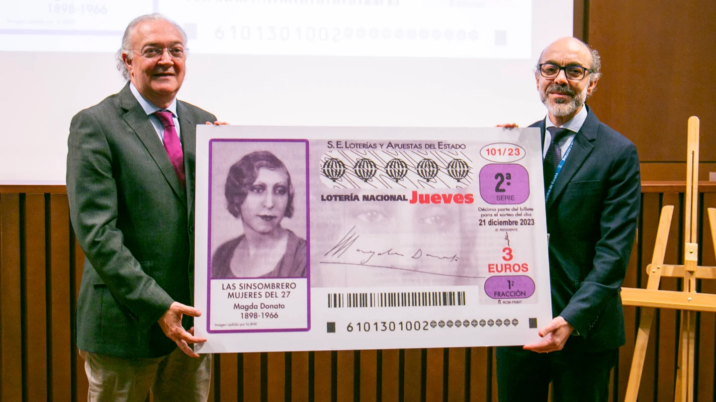 Lotería Nacional dedica a Magda Donato ('Sinsombrero') el último décimo antes de la Lotería de Navidad Lotería Nacional dedica a Magda Donato ('Sinsombrero') el último décimo antes de la Lotería de Navidad