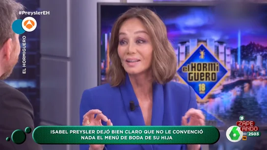 Isabel Preysler y Pablo Motos critican duramente el menú que Tamara Falcó preparó en su boda Isabel Preysler y Pablo Motos critican duramente el menú que Tamara Falcó preparó en su boda