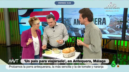 La reacción de Iñaki López al probar una innovadora porra antequerana: "¡Es toda una sorpresa!" La reacción de Iñaki López al probar una innovadora porra antequerana: "¡Es toda una sorpresa!"