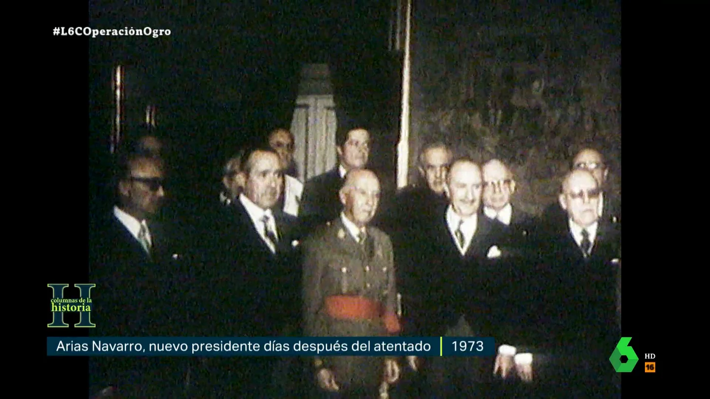 Arias Navarro, autor 'en la sombra' del asesinato de Carrero Blanco, según las teorías de la conspiración En este vídeo, laSexta Columna analiza con expertos e historiadores las teorías de la conspiración que aseguran que alguien ayudó a ETA a perpetrar el atentado contra Carrero Blanco, desde el interior del régimen hasta Estados Unidos.