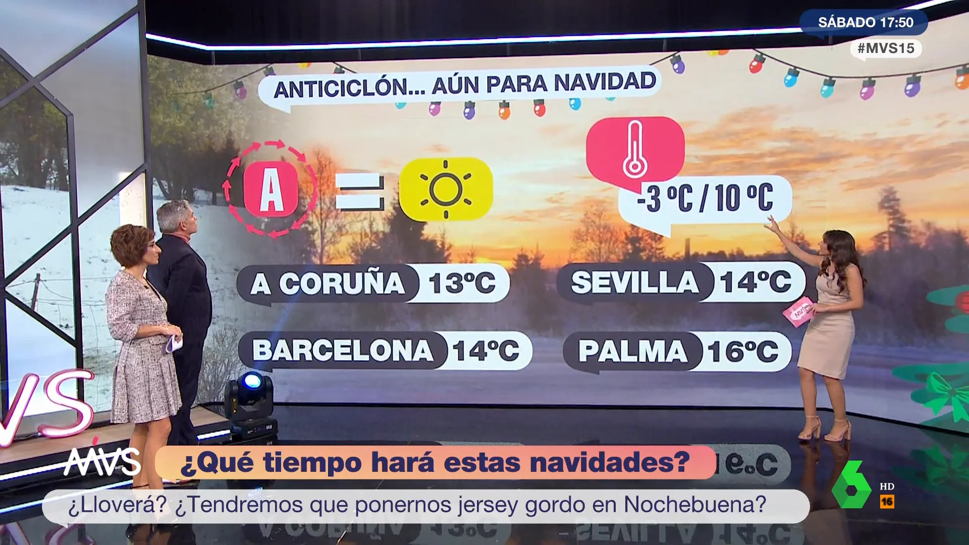 Este es el tiempo que hará en Nochebuena y Navidad: cielos despejados y temperaturas modera