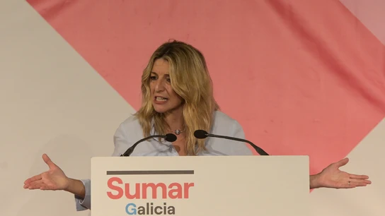 Yolanda Díaz durante la presentación del proyecto de Sumar Galicia Yolanda Díaz durante la presentación del proyecto de Sumar Galicia