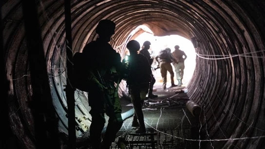 Túnel de Hamás en la Franja de Gaza descubierto por las fuerzas israelíes. Túnel de Hamás en la Franja de Gaza descubierto por las fuerzas israelíes.