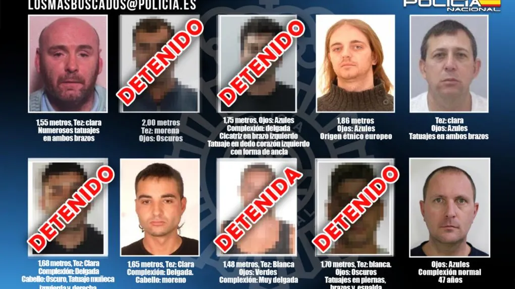 Los 5 fugitivos más buscados en España