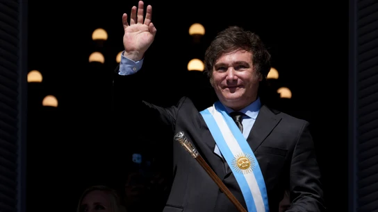 Javier Milei, durante su toma de posesión como presidente de Argentina Javier Milei, durante su toma de posesión como presidente de Argentina