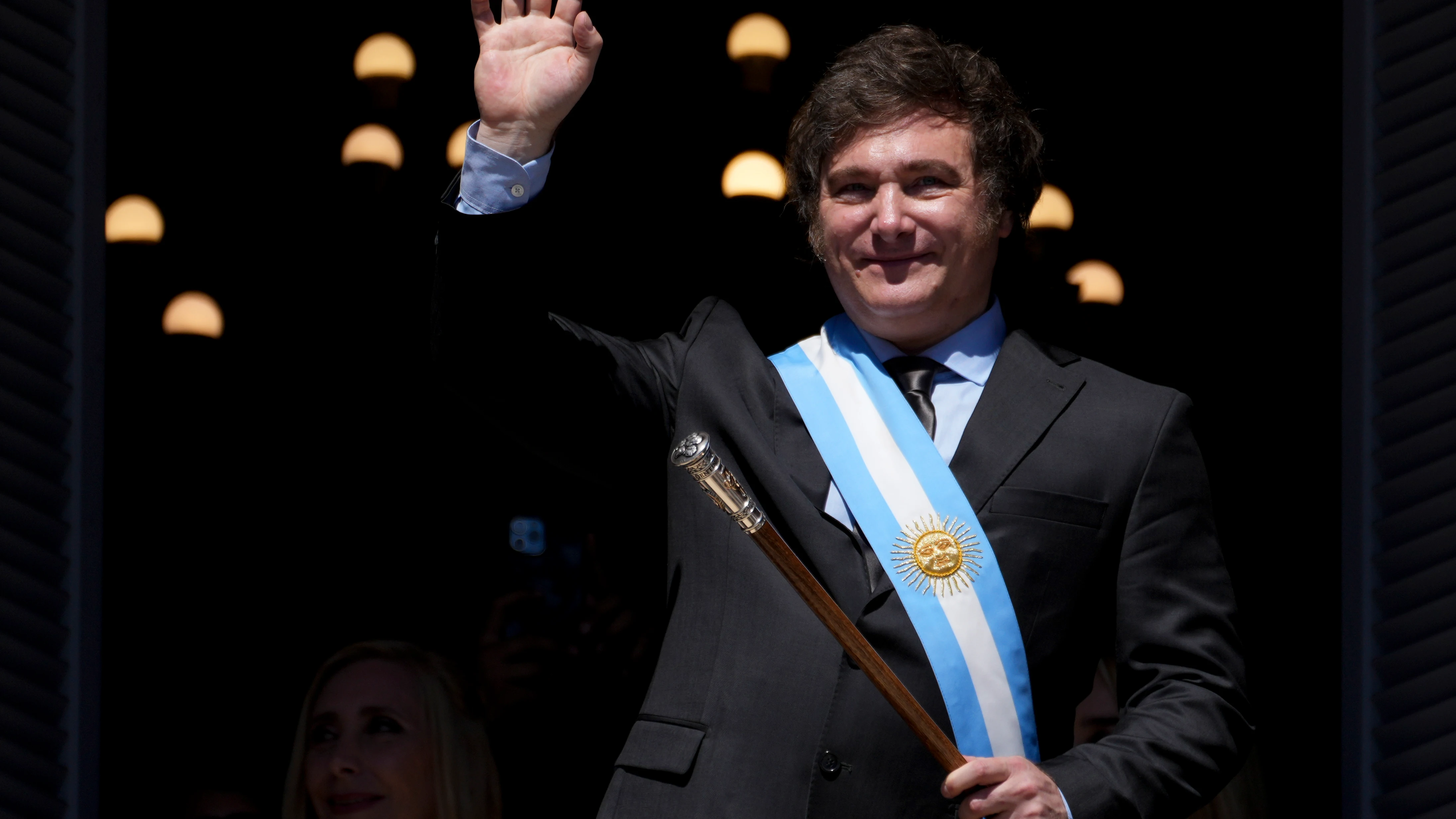 Javier Milei, durante su toma de posesión como presidente de Argentina