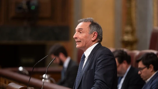 El diputado de Sumar, Enrique Fernando Santiago interviene durante el pleno del Congreso de los Diputados El diputado de Sumar, Enrique Fernando Santiago interviene durante el pleno del Congreso de los Diputados