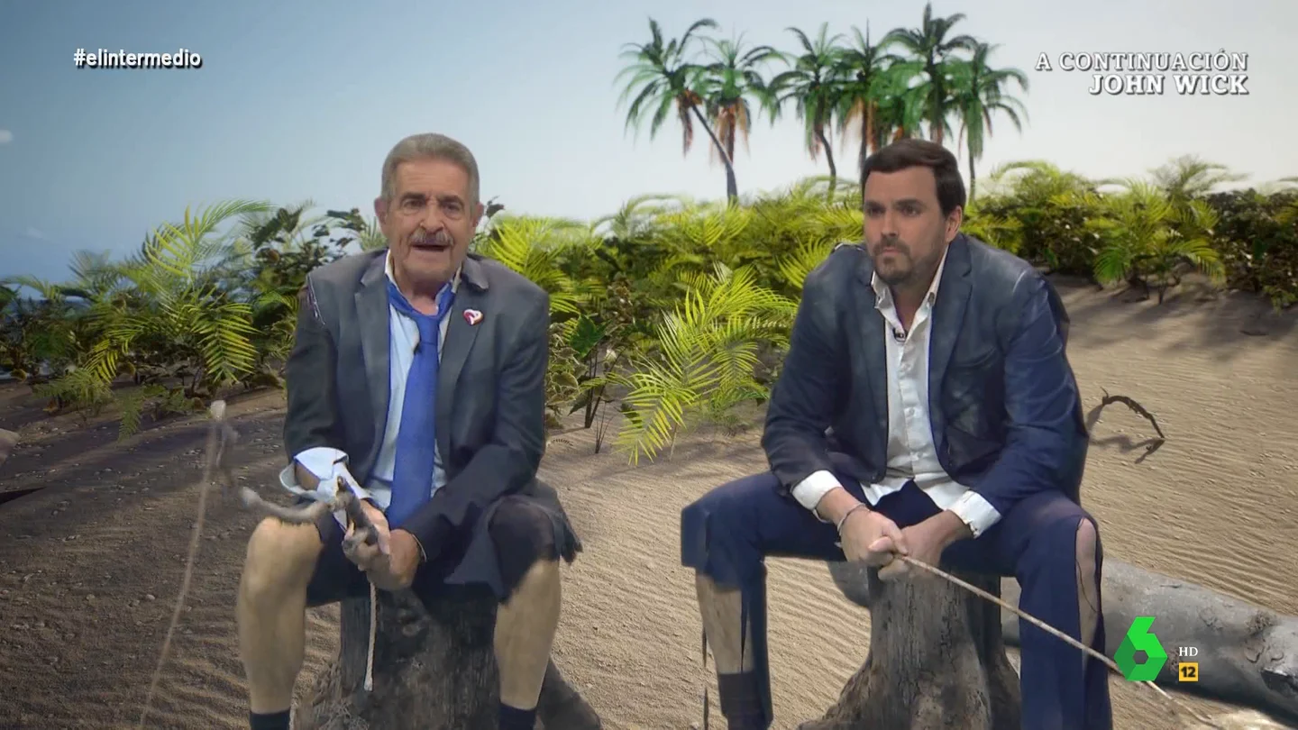 El hambre de Revilla y Garzón en La isla de los perdidos En este vídeo, Wyoming y Dani Mateo se convierten en Miguel Ángel Revilla y Alberto Garzón en esta nueva entrega de 'La isla de los perdidos' donde los políticos ya retirados afrontan el hambre con "anchoucas" y sobaos como recurso.