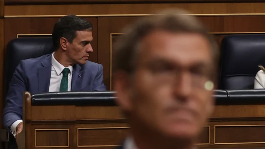 Imagen de archivo del presidente del Gobierno Pedro Sánchez y el presidente del Partido Popular, Alberto Núñez Feijóo  Imagen de archivo del presidente del Gobierno Pedro Sánchez y el presidente del Partido Popular, Alberto Núñez Feijóo