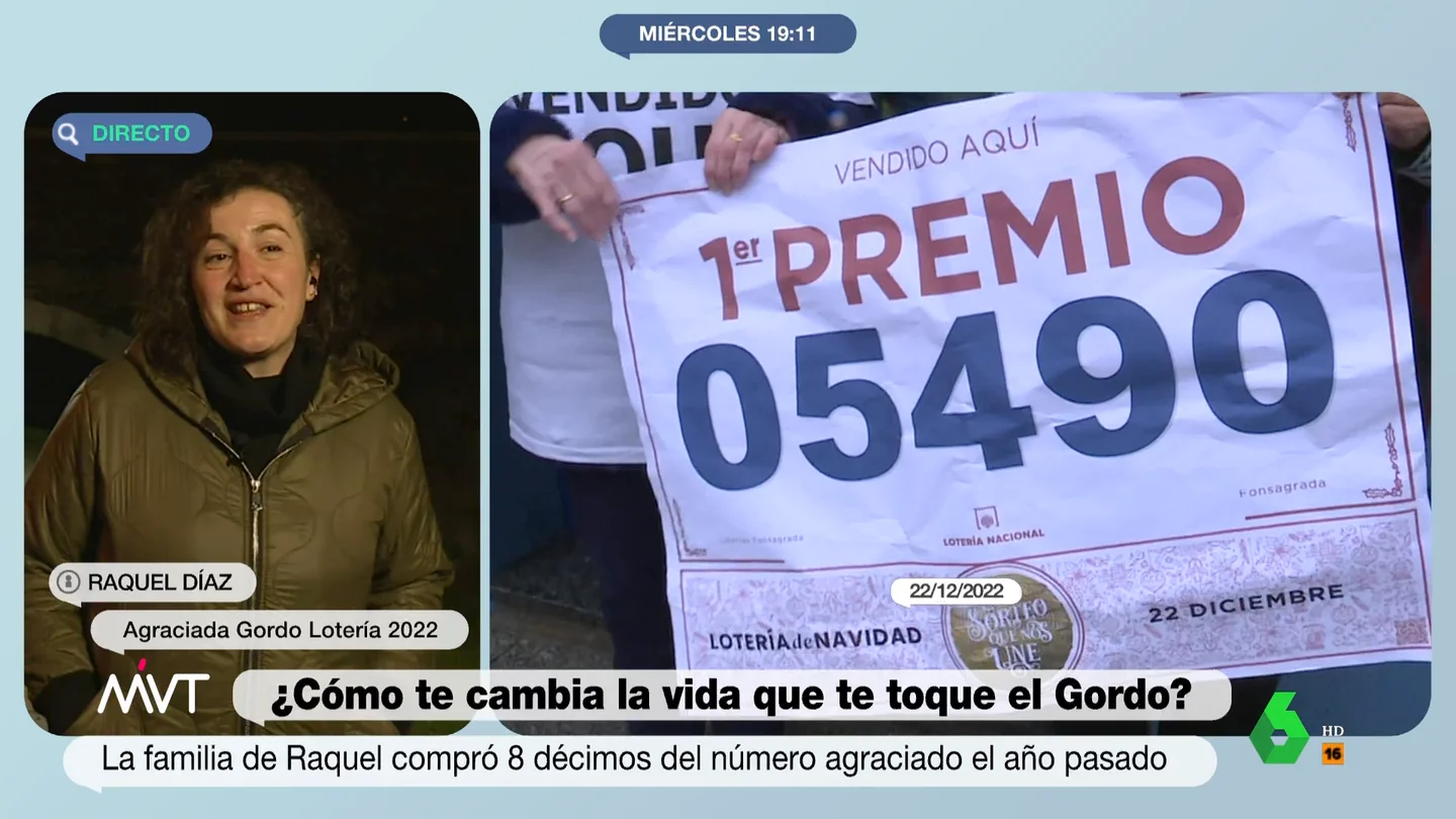 Raquel Díaz explica en qué ha cambiado su vida tras ganar el 'Gordo' de la Lotería "Tengo dos hijos y sé que van a poder estudiar y hacer lo que quieran", afirma Raquel Díaz, que en este vídeo explica cómo es ganar el 'Gordo' de la Lotería de Navidad y recomienda a futuros ganadores "pensar en qué vas a gastar el dinero".